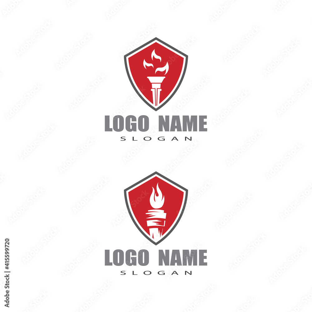 Torch Logo Template vector symbol illustration design Torch Logo Template vector symbol illustration design
