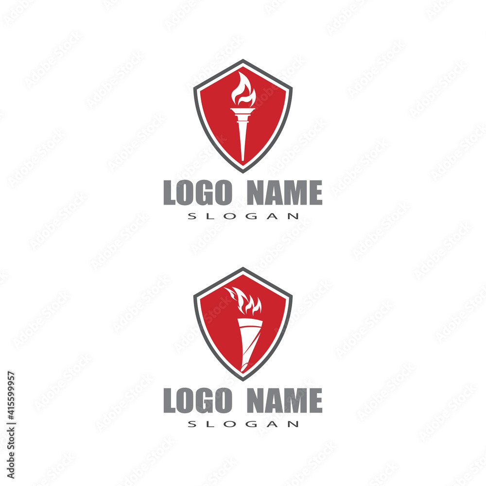 Torch Logo Template vector symbol illustration design Torch Logo Template vector symbol illustration design
