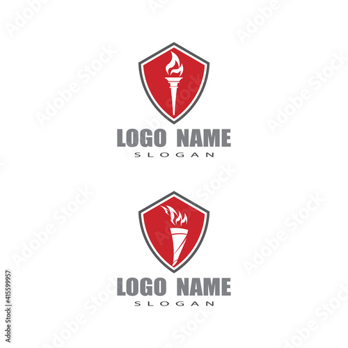 Free Download Torch  Logo Template vector symbol illustration design - GFXLoad