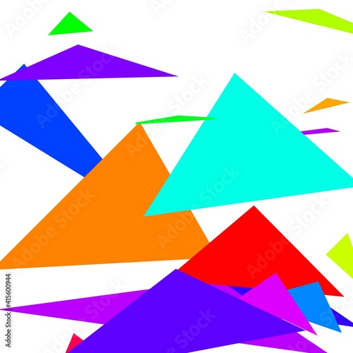 抽象 三角 綺麗 ビビッド カラフル