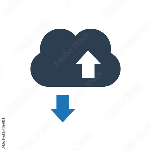 Cloud file sharing icon