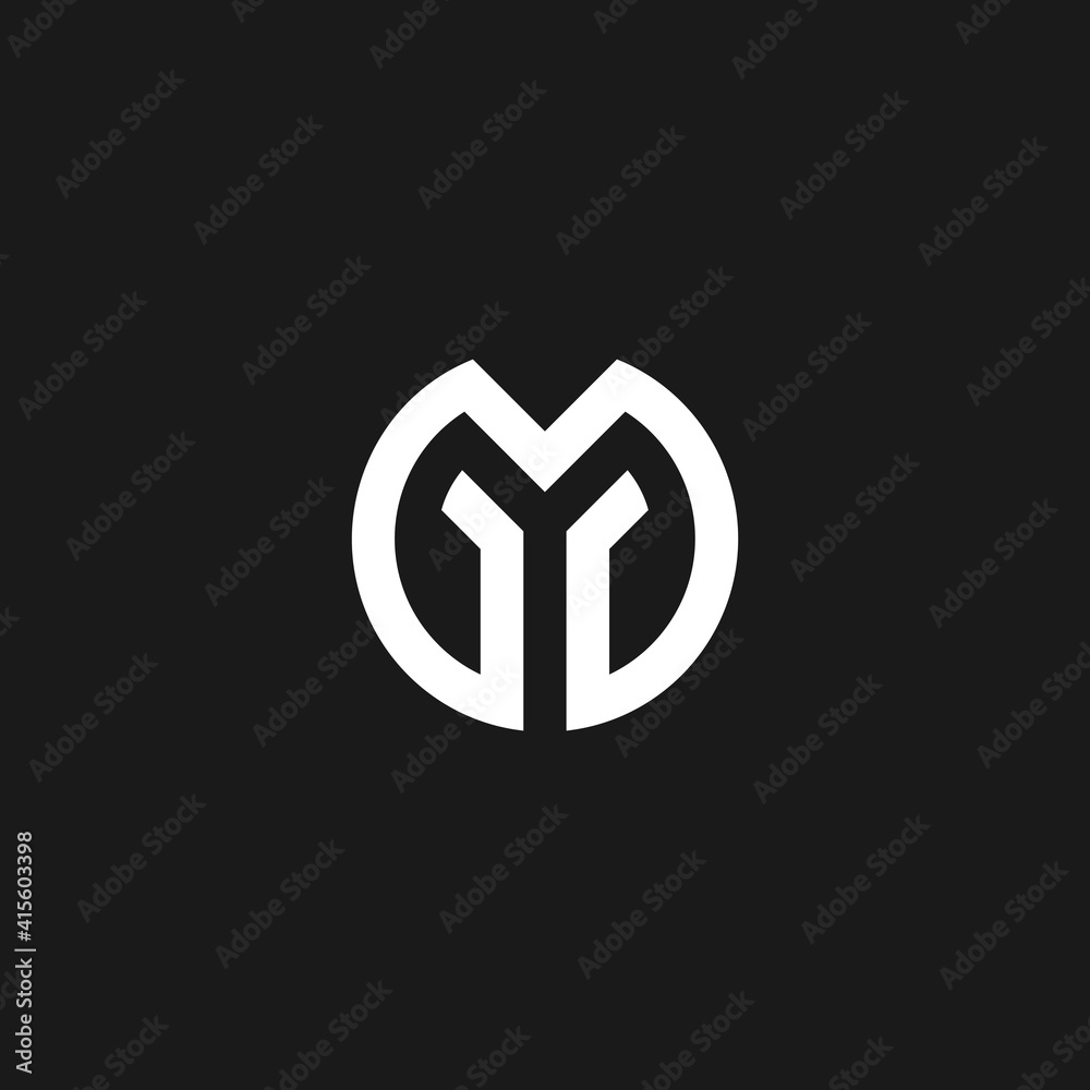 Modern creative elegant, unique artistic black and white color. letter GMG logo icon vector Modern creative elegant, unique artistic black and white color. letter GMG logo icon vector