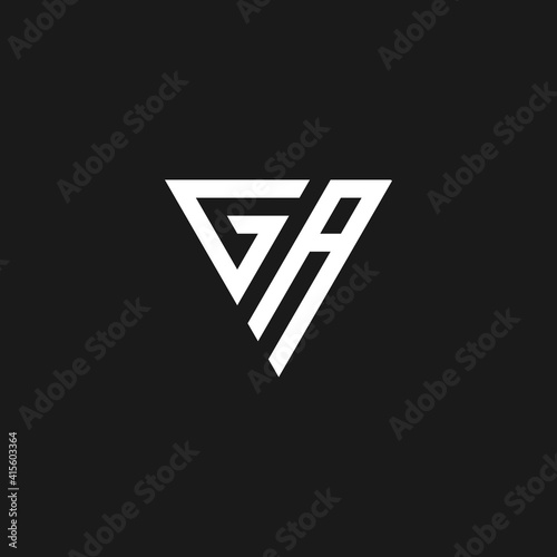 Free Download Modern creative elegant, unique artistic black and white color. letter GA logo icon vector - GFXLoad