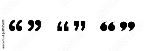 Quote icon. Quote mark. Vector EPS 10. Isolated on white background photo