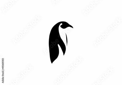 simple silhouette illustration of a penguin