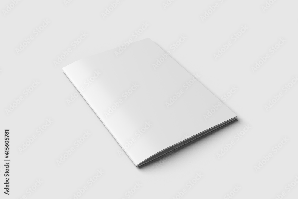Blank brochure a4 white mockup Stock Illustration | Adobe Stock