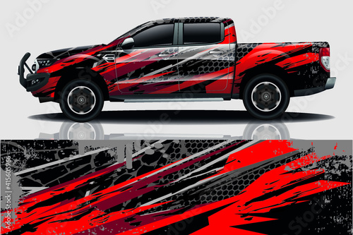 Car wrap graphic racing abstract background for wrap and vinyl sticker