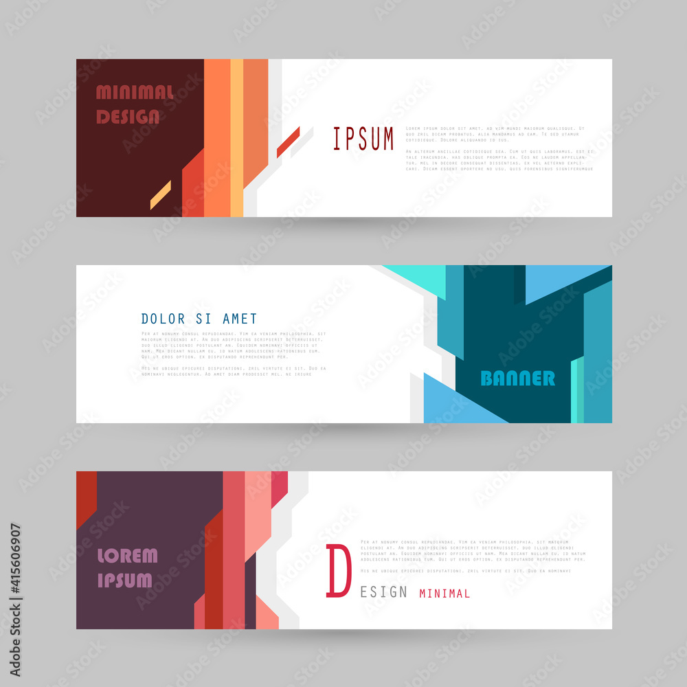 Vector horizontal banner template, abstract design Vector horizontal banner template, abstract design