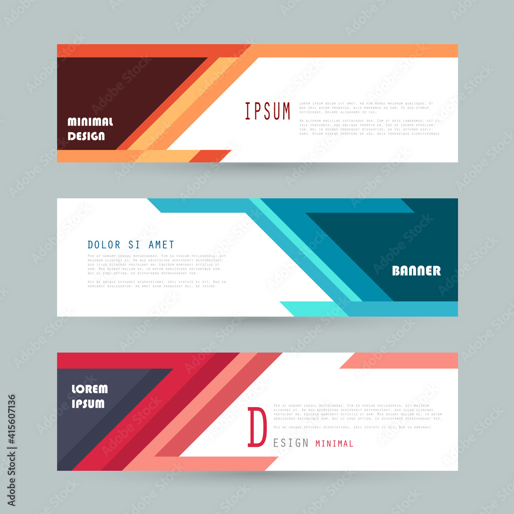 Vector horizontal banner template, abstract design Vector horizontal banner template, abstract design