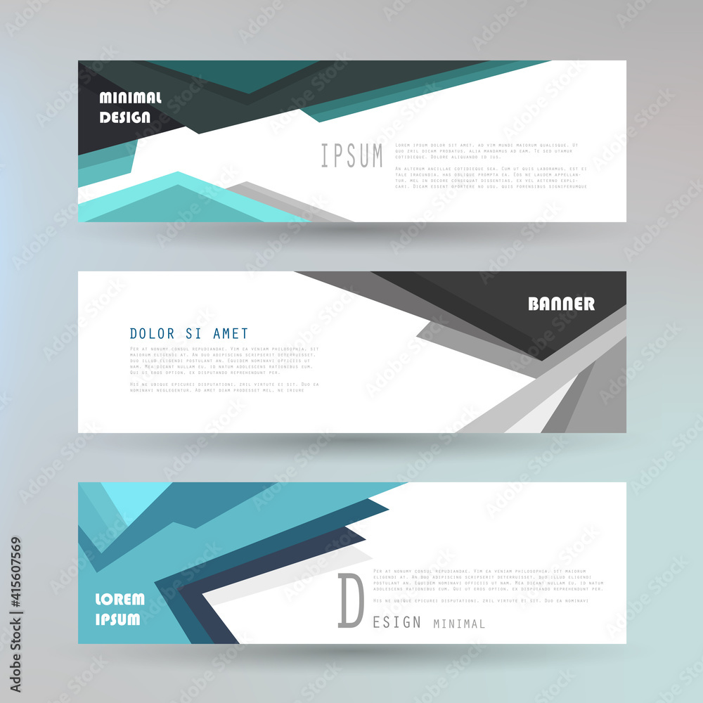 Vector horizontal banner template, abstract design Vector horizontal banner template, abstract design