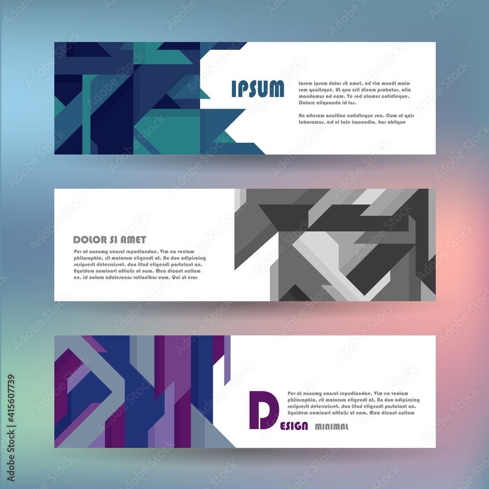 Vector horizontal banner template, abstract design Vector horizontal banner template, abstract design