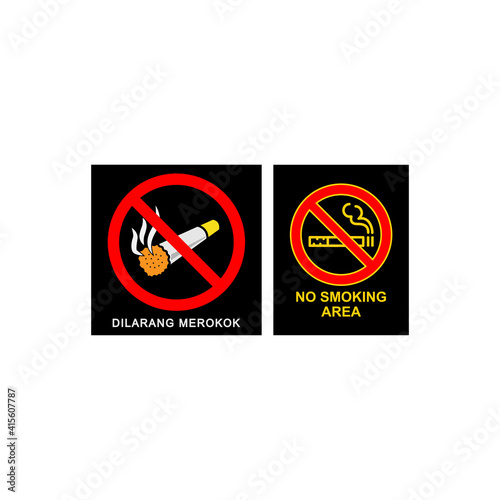 No smoking icon vector in trendy flat design