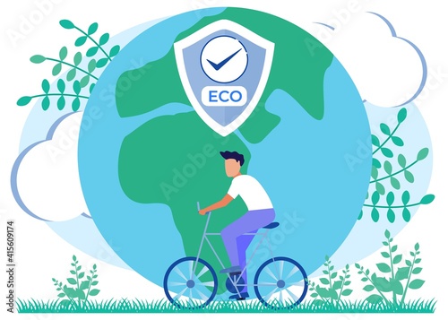 Illustration vector graphic cartoon character of Natural health protection lifestyle