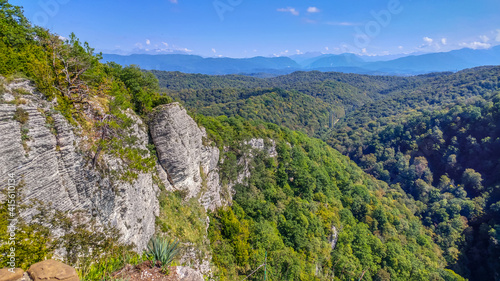 View from the Eagle Rocks to the mountain range © sergeypankratov