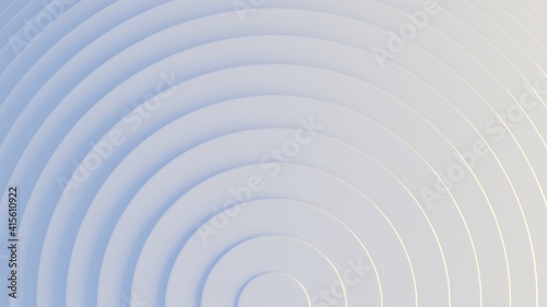 Concentric circles pattern on white and light blue. Clean, unobtrusive abstract background. Digital render. © Hernan Schmidt