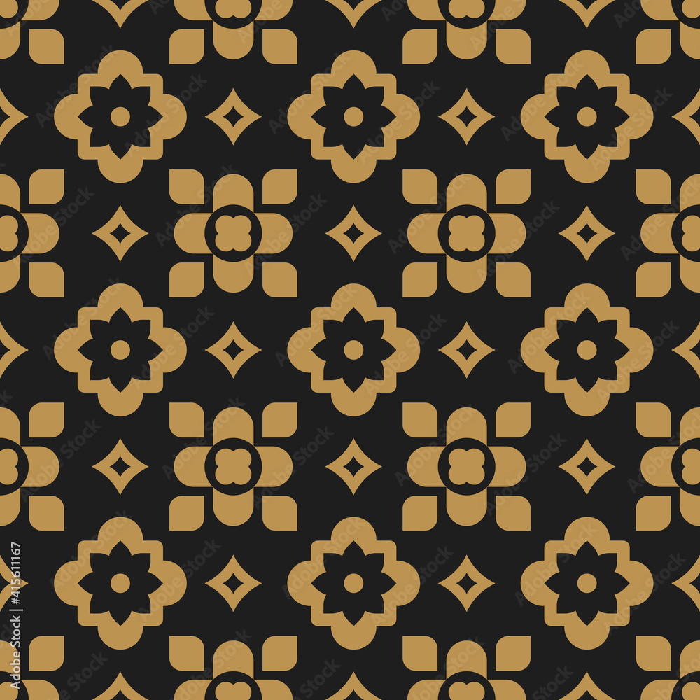 Muslim floral oriental abstract seamless pattern