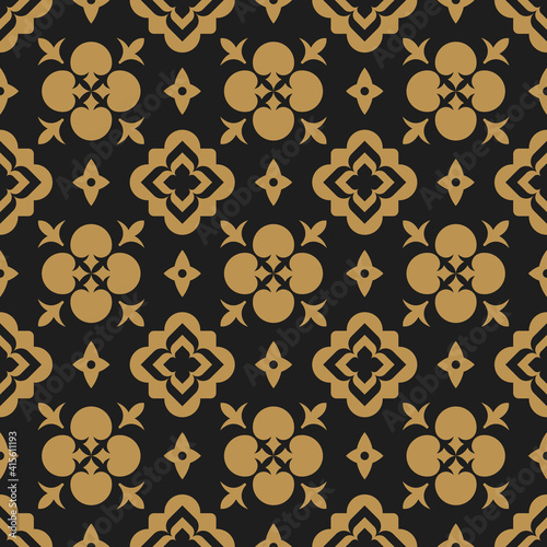 Arabic floral oriental abstract arabesque seamless pattern