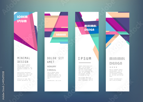 Wallpaper Mural Set of abstract vector banners design. Collection of web banner template. modern template design for web, ads, flyer, poster with 3 different colors
 Torontodigital.ca