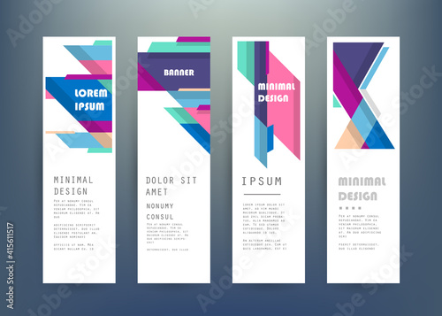 Wallpaper Mural Set of abstract vector banners design. Collection of web banner template. modern template design for web, ads, flyer, poster with 3 different colors
 Torontodigital.ca
