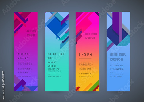 Wallpaper Mural Set of abstract vector banners design. Collection of web banner template. modern template design for web, ads, flyer, poster with 3 different colors
 Torontodigital.ca
