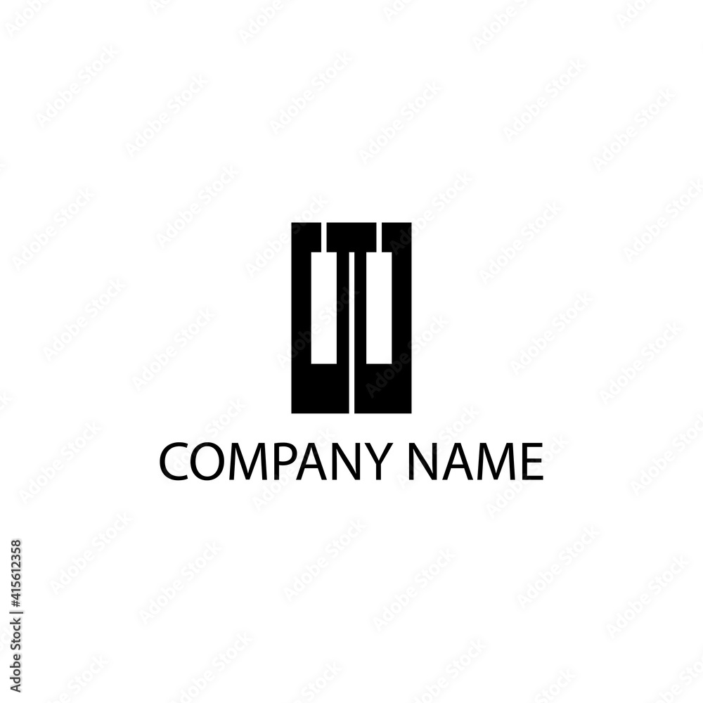 letter w logo piano design vector illustration letter w logo piano design vector illustration