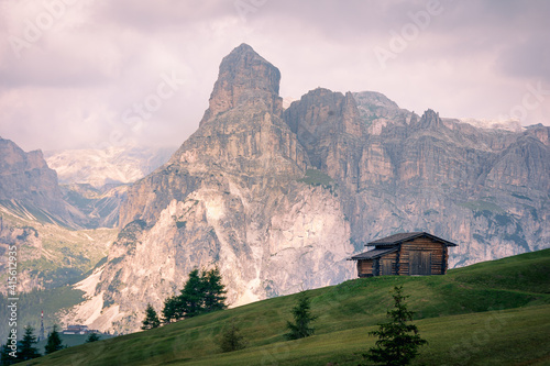 Isolated Alpine hut in the Dolomites. Val Badia - South Tyrol, Italy © Travelvolo