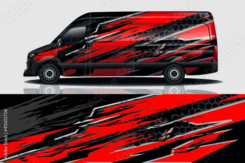 Car wrap graphic racing abstract background for wrap and vinyl sticker