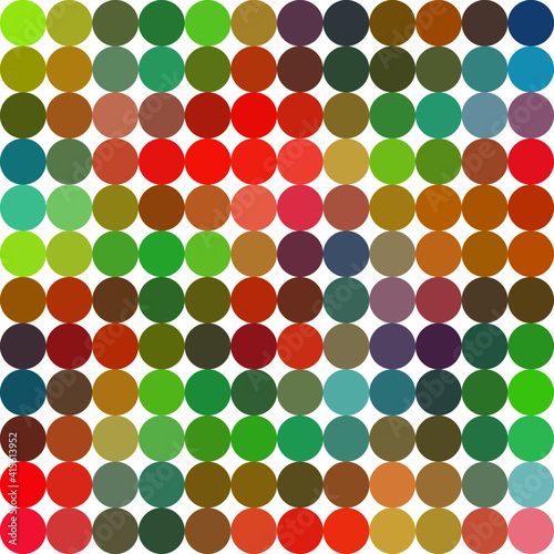 Seamless 12x12 dot multicolor modern mosaic pattern vector