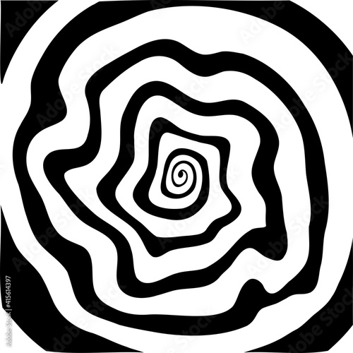 Vector spiral. Spiral. The concentric circles. The silhouette of the spiral. Effect, hypnosis, the symmetry of the spiral. Abstract background, design element.