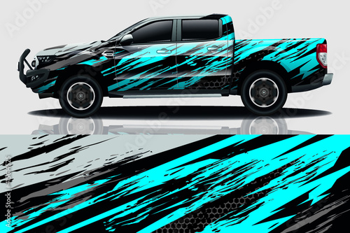 Car wrap graphic racing abstract background for wrap and vinyl sticker