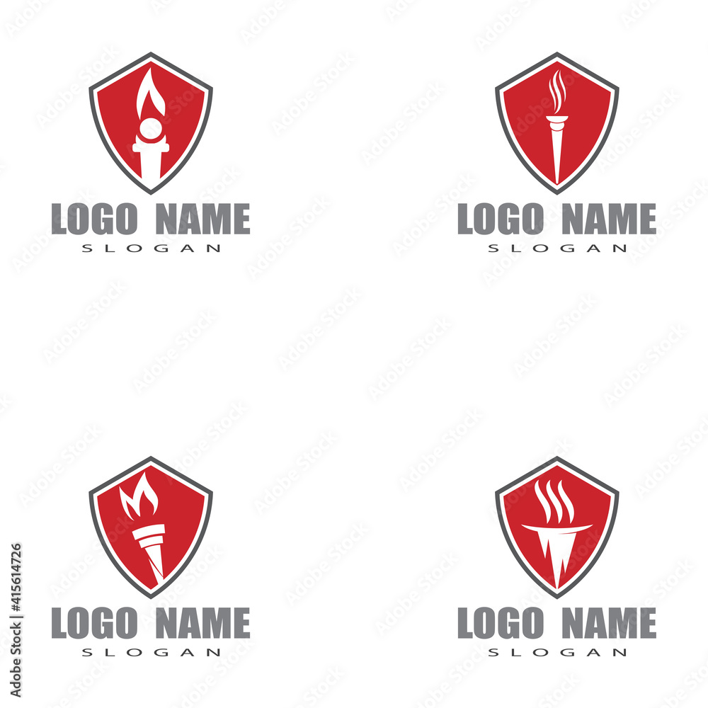 Torch Logo Template vector symbol illustration design Torch Logo Template vector symbol illustration design