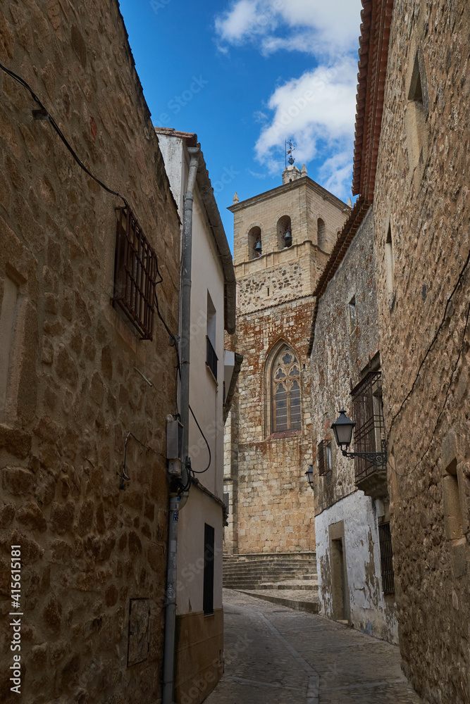 Trujillo Street (Caceres) in a monumental area. Land of conquerors.