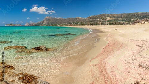 Fototapeta Naklejka Na Ścianę i Meble -  Falasarna beach, one of the most beautiful and popular beaches in Crete island, Greece, Europe.