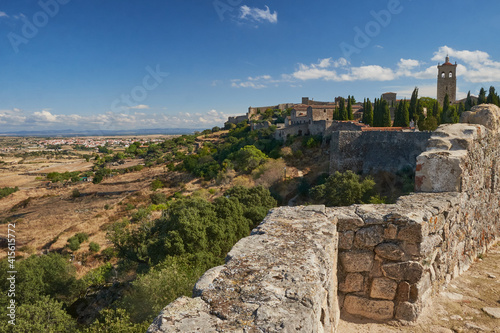 View of Trujillo  Caceres  from the old walls. Conquerors and monumental town.