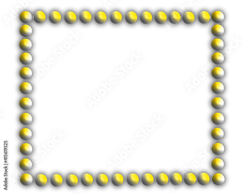 Yellow light globe frame for photo with transparent background