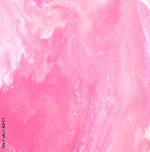 Handmade. Fluid art. Acrylic abstract background. Pink pastel texture painted on canvas. Fine art artwork. Modern, contemporary art. Original.