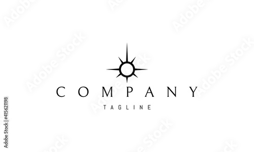 Vector logo on which an abstract image of the sun in the form of a ring.