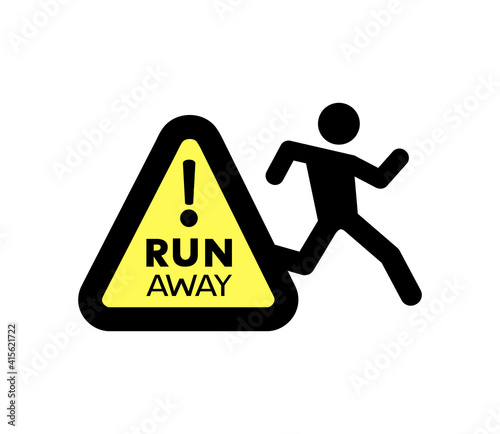 Run away symbol