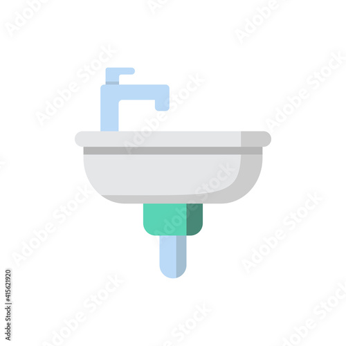 bathroom sink icon design vector template