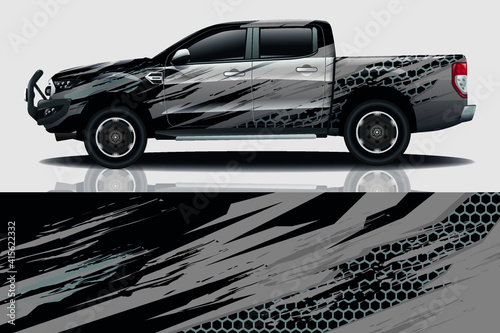 Car wrap graphic racing abstract background for wrap and vinyl sticker