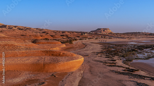 Shuweihat Island view from beach in uae