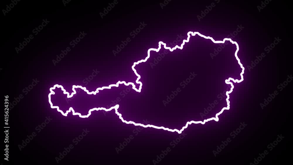 Map of Austria, Austria outline, Animated close up map of Austria Map of Austria, Austria outline, Animated close up map of Austria