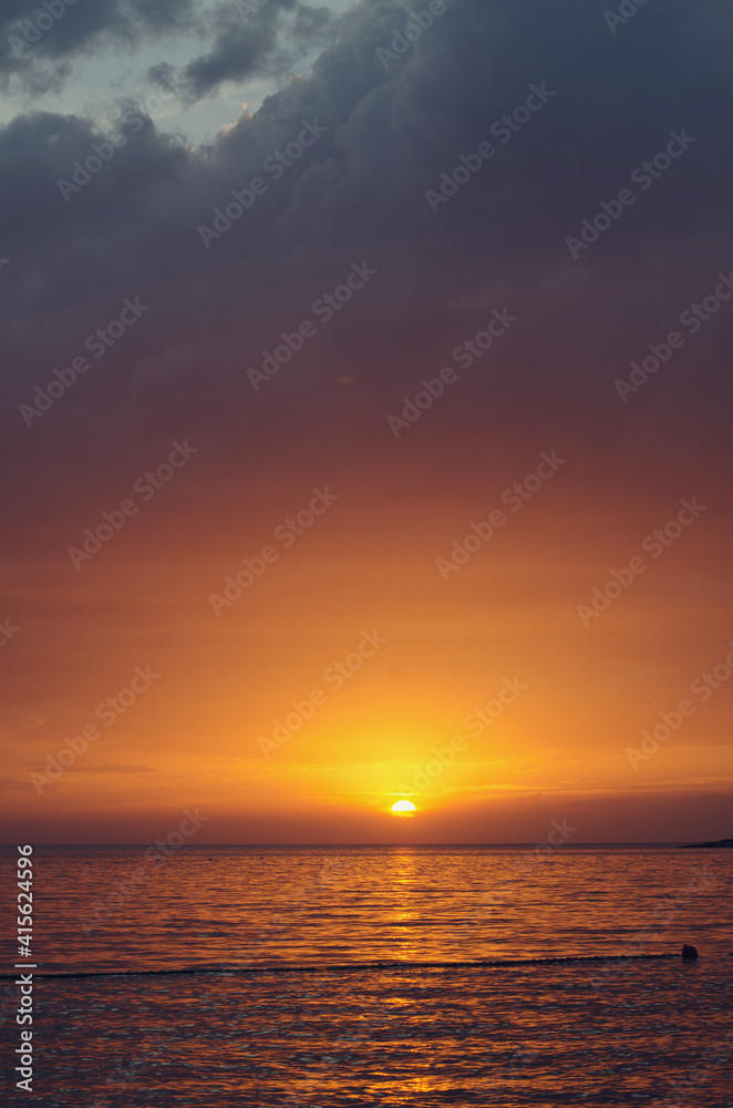 sunset over the sea in croatia