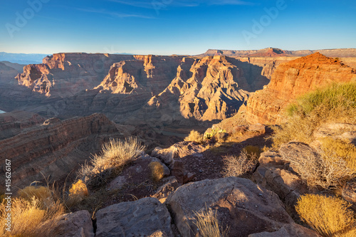 Amazing view of the Grand Canyon, near the Skywalk observation deck. Arizona. United States of America