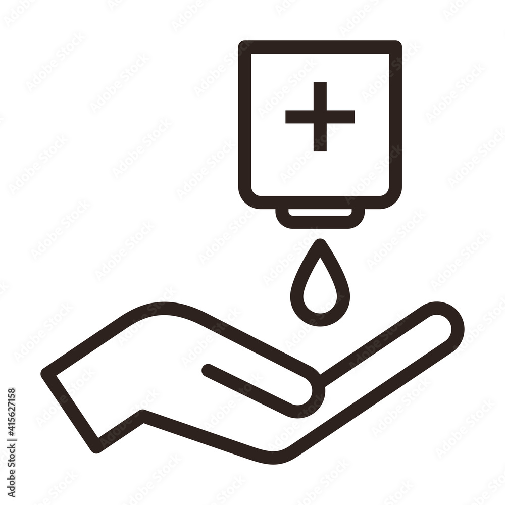 Fototapeta premium Disinfect and sanitise your hands