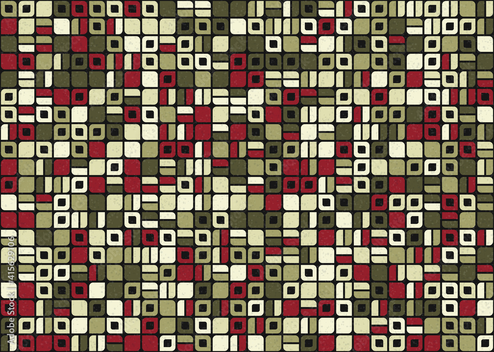 Fototapeta premium Abstract Geometric Pattern generative computational art illustration