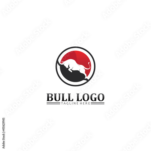 Bull buffalo head  cow  animal  mascot logo design vector for sport horn buffalo  animal  mammals  head logo  wild  matador