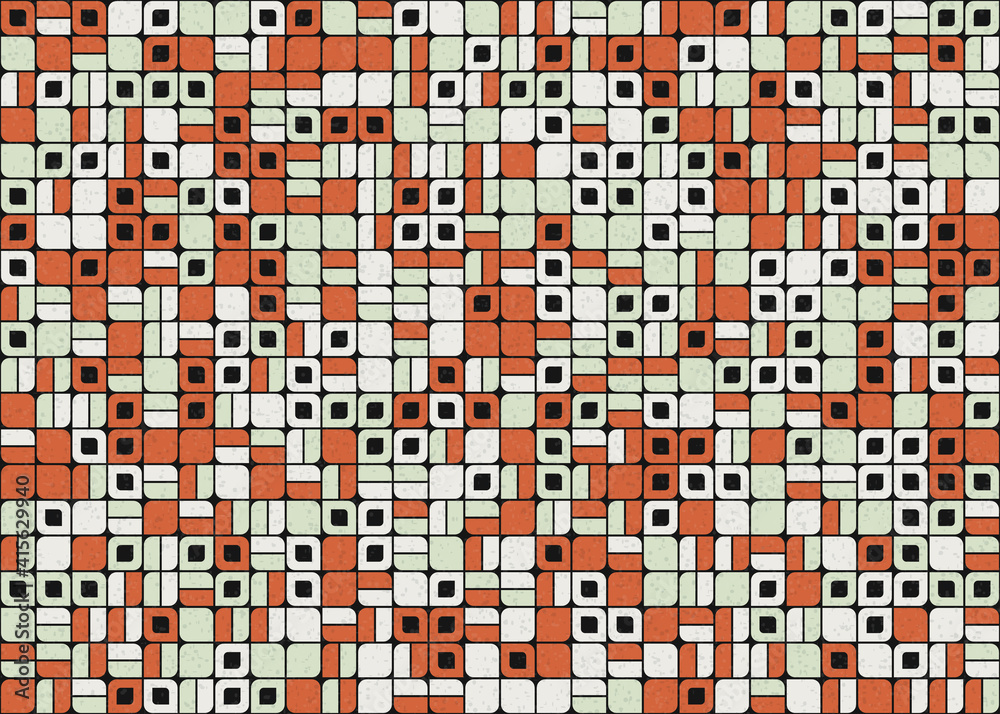 Fototapeta premium Abstract Geometric Pattern generative computational art illustration