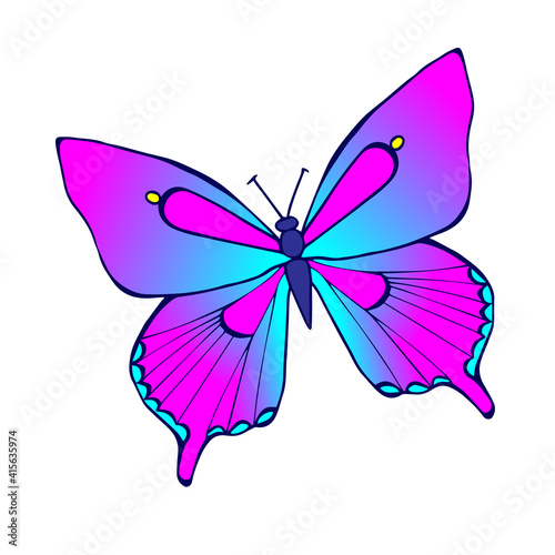 Vector butterflies is on white background © Vetrata