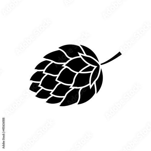 Hop icon, logo isolated on white background, hops